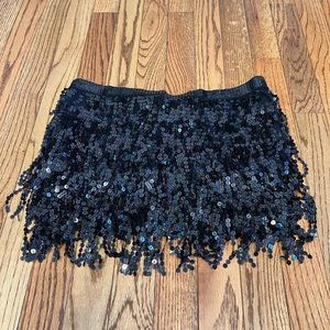 One Size Black Sparkly wrap skirt